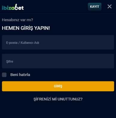 İbizabet Üyelik